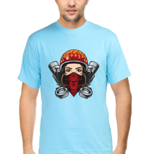 Round Neck Half Sleeve Tee (Bike Rider)