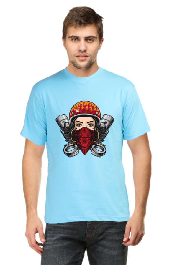 Round Neck Half Sleeve Tee (Bike Rider)