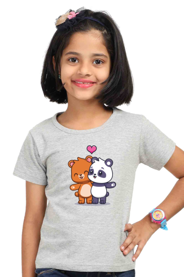 Round Neck Half Sleeve Tee (Loving Pandas)
