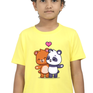 Round Neck Half Sleeve Tee (Loving Pandas)