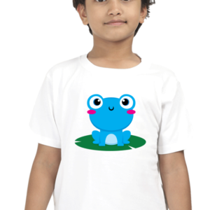 Round Neck Half Sleeve Tee (Blue Frog)