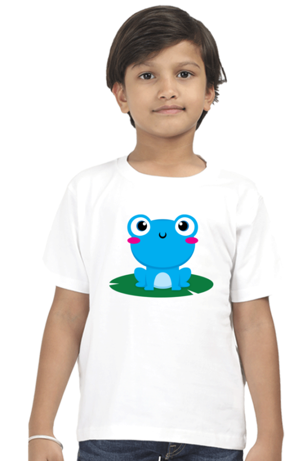 Round Neck Half Sleeve Tee (Blue Frog)