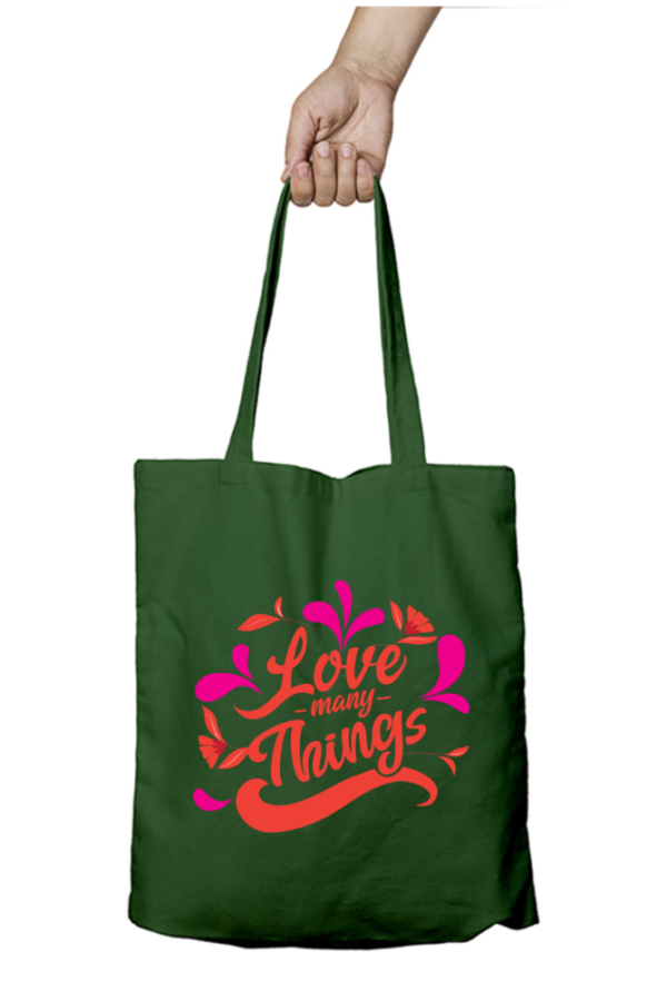 Unisex Tote Bag with Zipper (Love Many Things)