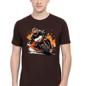 Round Neck Half Sleeve Tee (Bike Rider)
