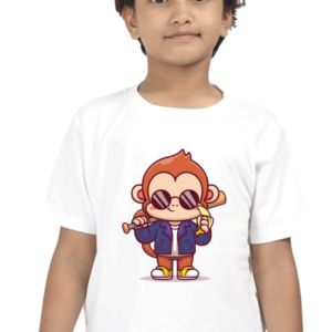 Round Neck Half Sleeve Tee (Monkey with Banana)