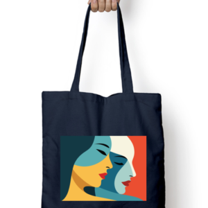Unisex Tote Bag with Zipper (Faces of 2 Womens)
