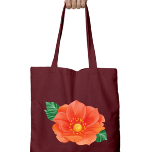 Unisex Tote Bag with Zipper (Flowers)