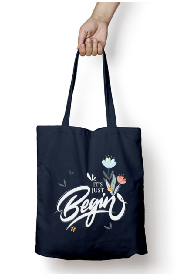 Unisex Tote Bag with Zipper (It's Just Begin)