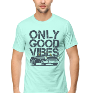 Round Neck Half Sleeve Tee (Only Good Vibes)