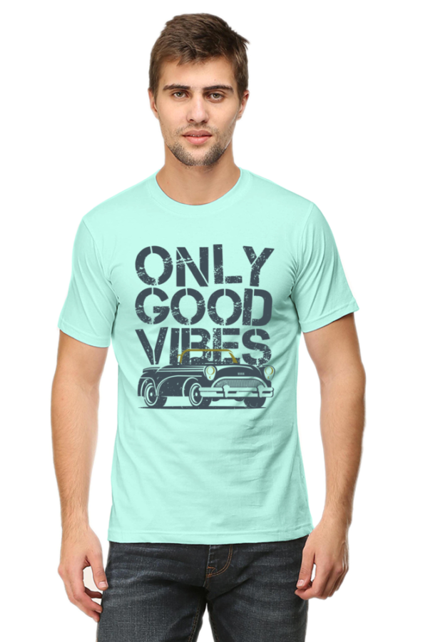Round Neck Half Sleeve Tee (Only Good Vibes)
