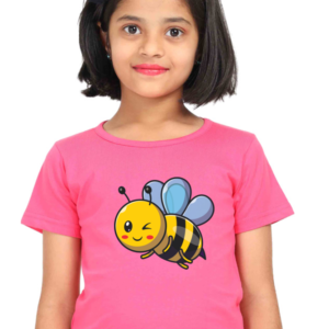 Round Neck Half Sleeve Tee (Winking Honey Bee)