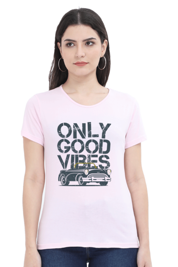 Round Neck Half Sleeve Tee (Only Good Vibes)