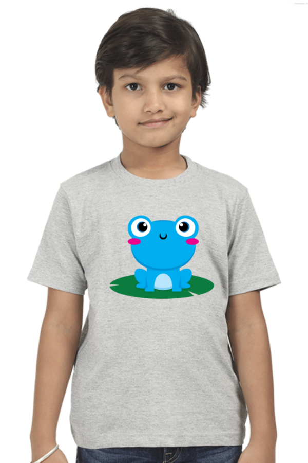 Round Neck Half Sleeve Tee (Blue Frog)