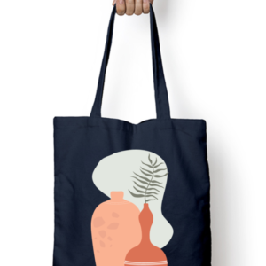 Unisex Tote Bag with Zipper (Pot Painting)