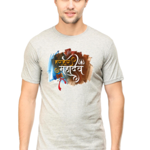 Round Neck Half Sleeve Tee (Har Har Mahadev)