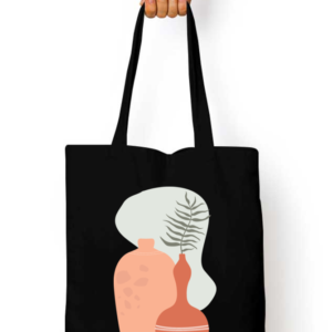 Unisex Tote Bag with Zipper (Pot Painting)