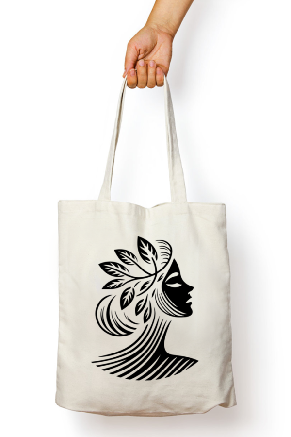 Unisex Tote Bag with Zipper (Artistic Face)
