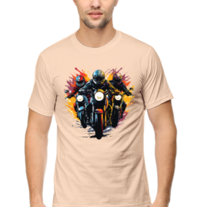 Round Neck Half Sleeve Tee (Bike Rider)
