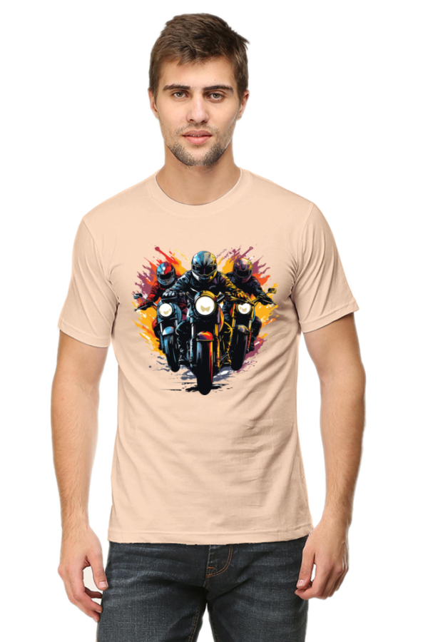 Round Neck Half Sleeve Tee (Bike Rider)