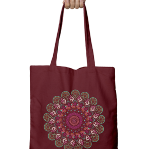 Unisex Tote Bag with Zipper (Mandala)