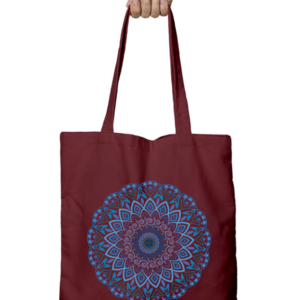 Unisex Tote Bag with Zipper (Mandala)
