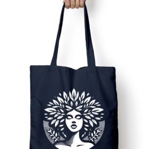 Unisex Tote Bag with Zipper (Artistic Face)