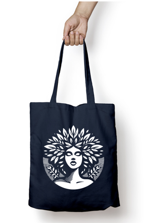 Unisex Tote Bag with Zipper (Artistic Face)