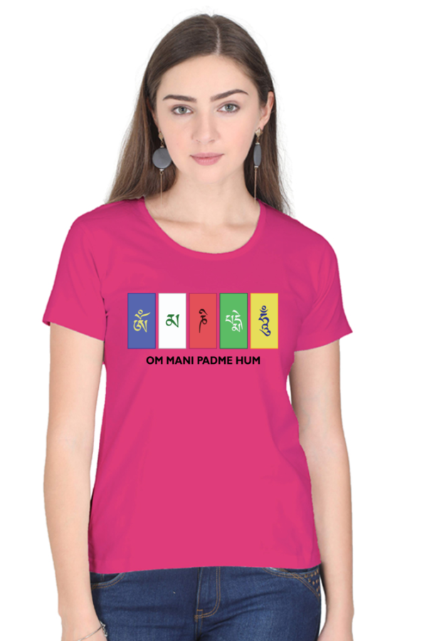Round Neck Half Sleeve Tee (Om Mani Padme Hum)