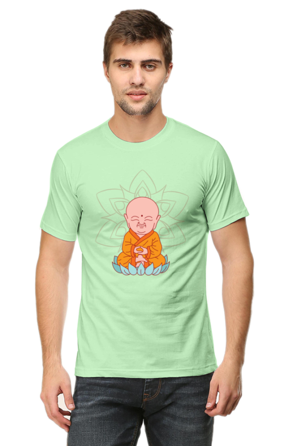 Round Neck Half Sleeve Tee (Smiling Buddha)