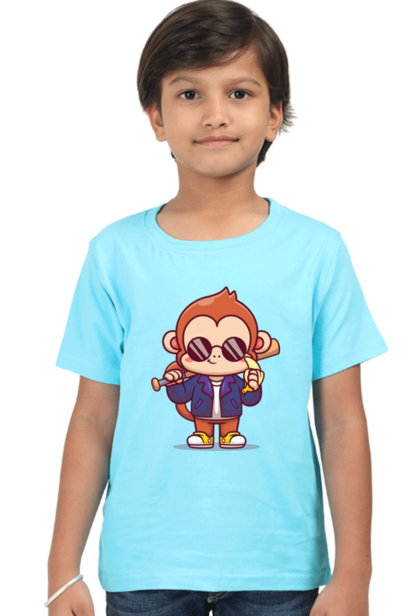 Round Neck Half Sleeve Tee (Monkey with Banana)