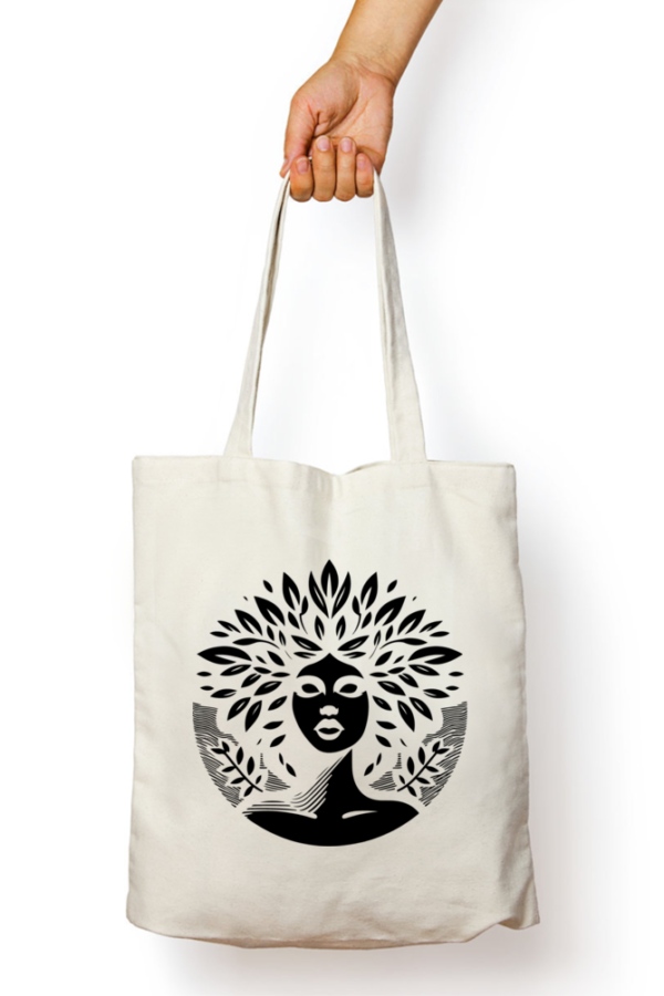 Unisex Tote Bag with Zipper (Artistic Face)