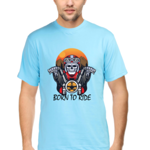 Round Neck Half Sleeve Tee (Born To Ride)