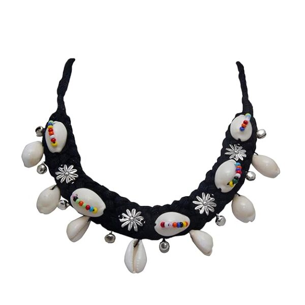 Black Braid Pattern Choker Necklace with Earrings