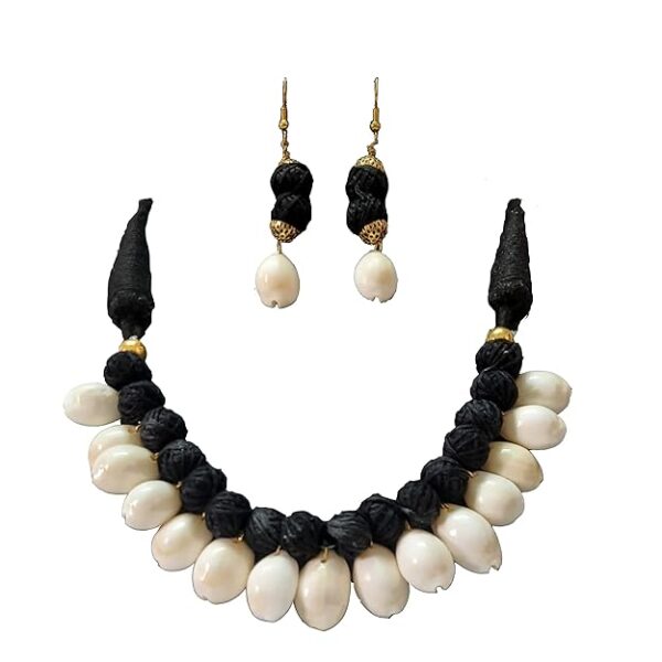 Cowrie Shell Necklace Jewellery Sets with Earrings for Girls/Women