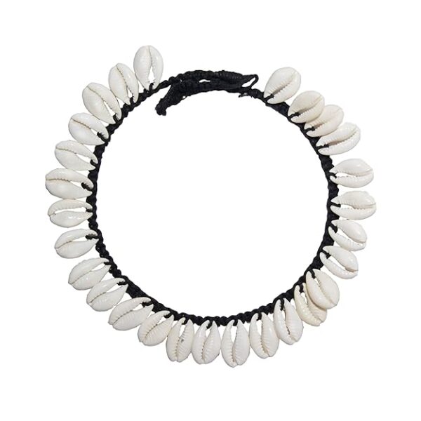 Cowrie Shell Necklace Set with Big Hoop Earrings