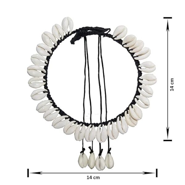 Cowrie Shell Necklace Set with Big Hoop Earrings