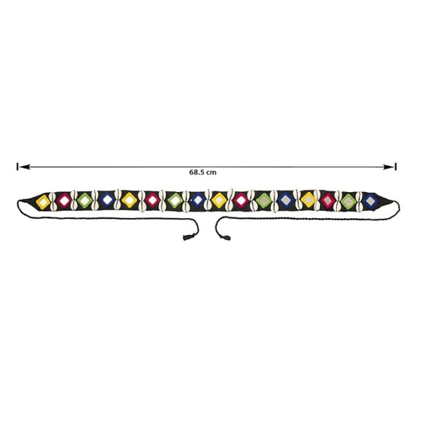 Multi Colour Mirror Cowrie Waist Belt for Girls/Women