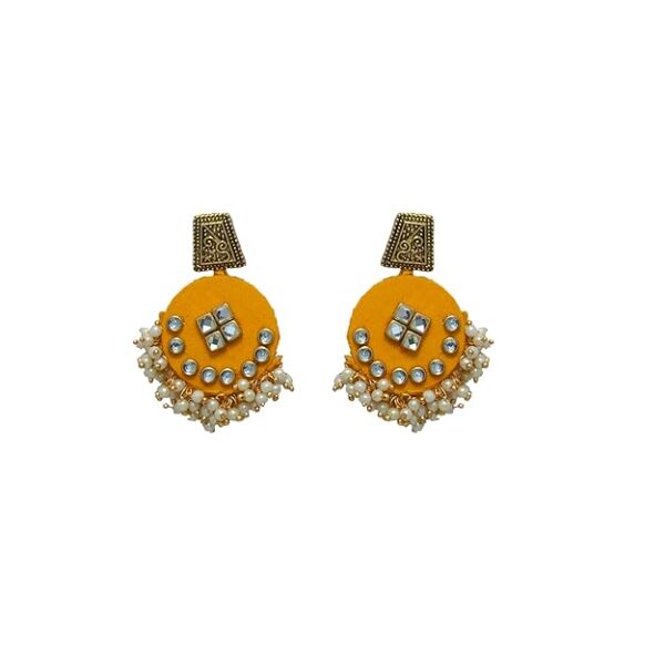 Full Yellow Fabric Necklace Set
