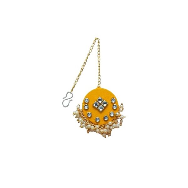 Full Yellow Fabric Necklace Set