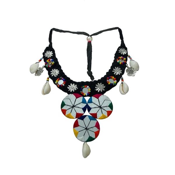 Handmade Braid Design Black Choker Set