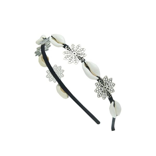 Handmade Hairband (Cowrie & Oxidise Metal)