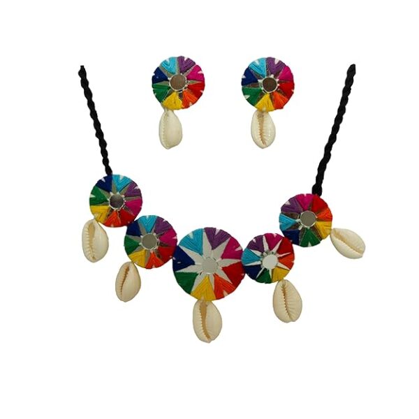 Multi-colour Boho Mirror Necklace