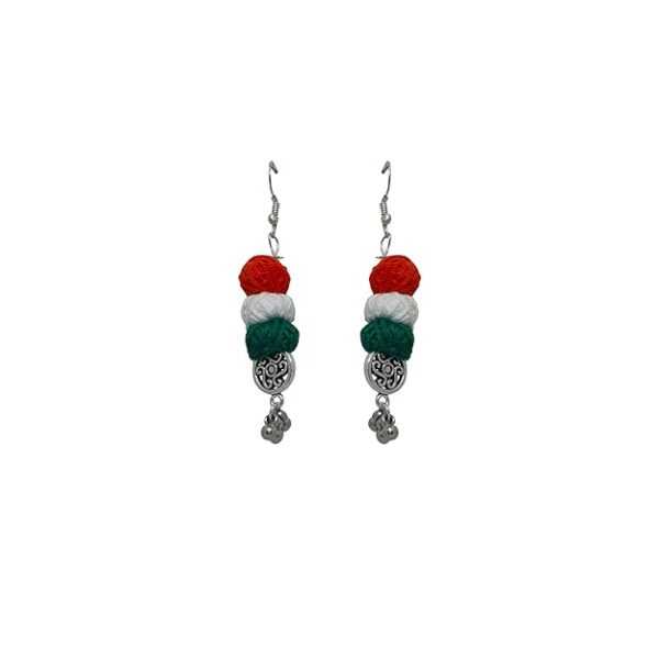Tricolour Necklace Set With Earrings